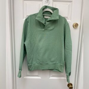 Les Tien Mint Green Heavyweight Yacht Pullover Sweatshirt - Small